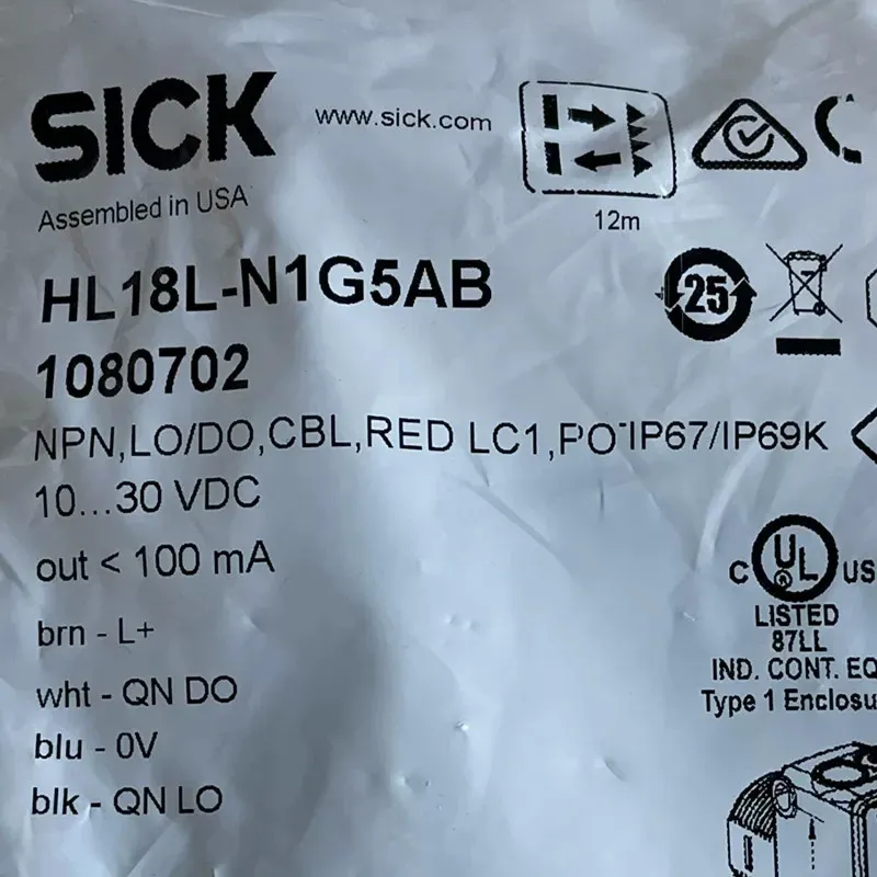 Фотоэлектрический датчик SICK HL18L-N1G5AB Photoelectric Sensor 1080702