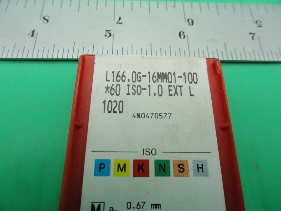 Режущий инструмент L166.0G-16MM01-100 60 ISO-1.0 EXT 3 1020 SANDVIK INSERT — фото лота 1