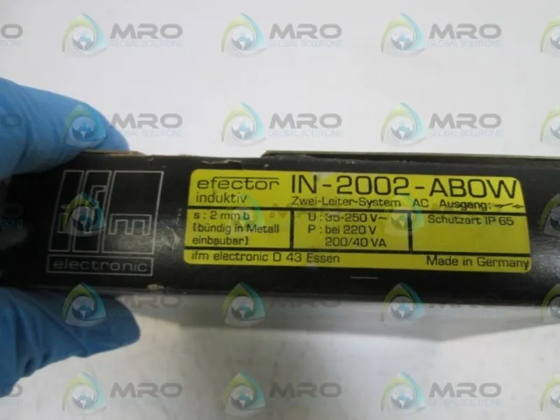 Датчик приближения IFM EFECTOR IN-2002-ABOW INDUCTIVE PROXIMITY SENSOR NSNP