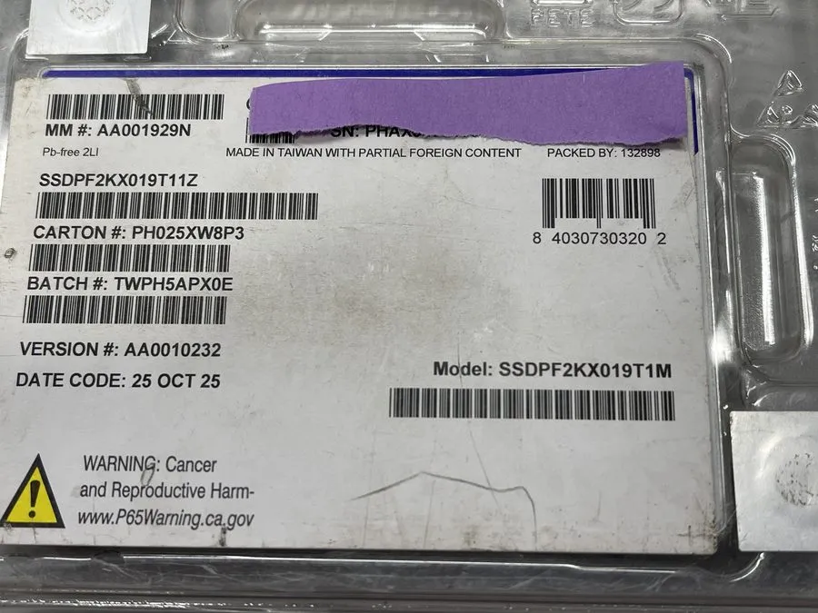 SSD-накопитель INTEL SSDPF2KX019T1M 1.92TB SFF 2.5" Intel D7-P5520 PCIe 4.0 x4 N — фото лота 2