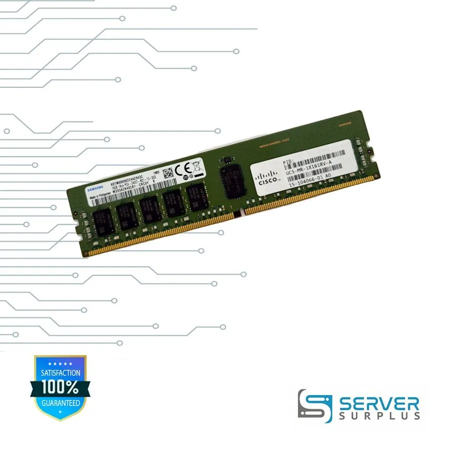 Модуль памяти Cisco 16GB DDR4-2400 PC4-19200 1Rx4 ECC REG UCS-MR-1X161RV-A M393A