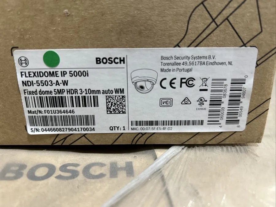 Камера Bosch Dome Camera FLEXIDOME IP 5000i 5MP HDR 3-10mm NDI-5503-A-W