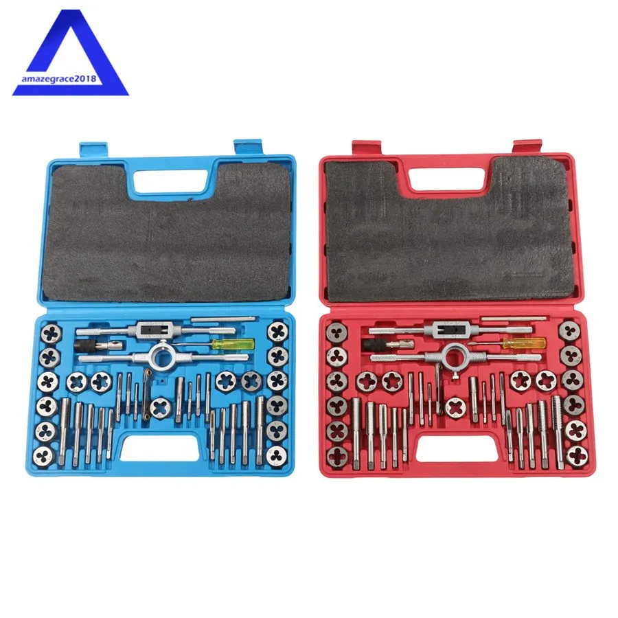 Режущий инструмент Tap and Die Set SAE & Metric M3-M12 Coarse Fine Threading Too