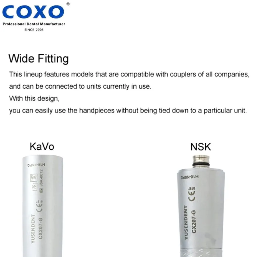Оптический модуль US COXO Dental Handpiece Fiber Optic High Speed Turbine 6Holes — фото лота 3