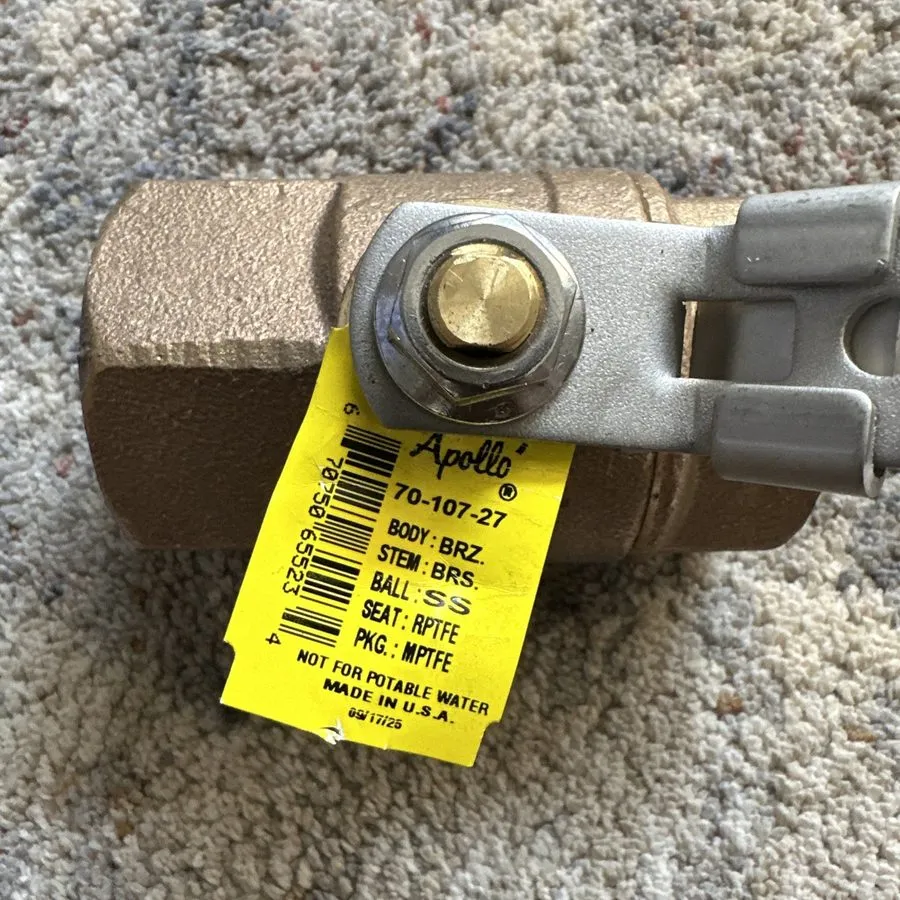 Клапан Apollo 70-107-27 Bronze Ball Valve Stainless Lock 1-1/2" inch NPT 600 CWP — фото лота 1
