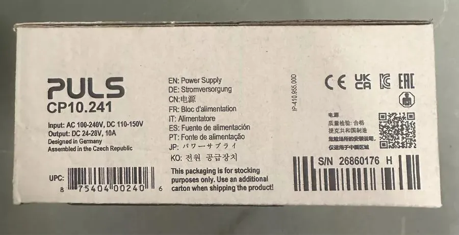 Блок питания PULS CP10.241 DIN Rail Power Supply Single Phase 24VDC 10A 240W
