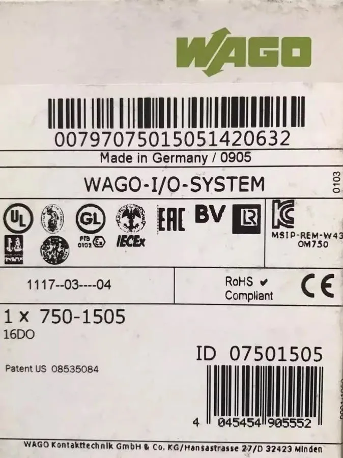 Модуль Wago 750-1505 Module Brand
