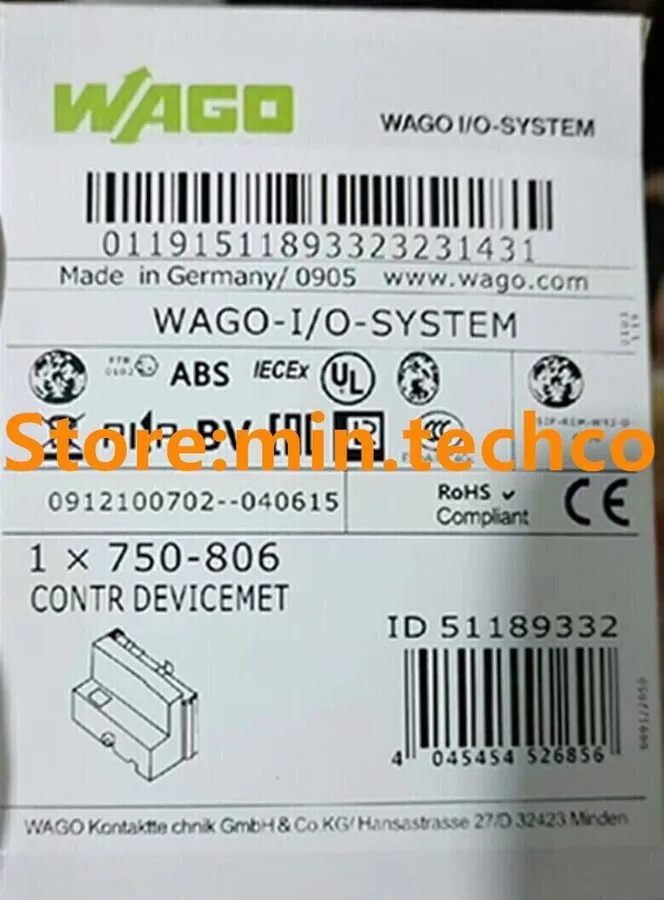 Коммуникационный модуль Wago DeviceNet communication module 750-806