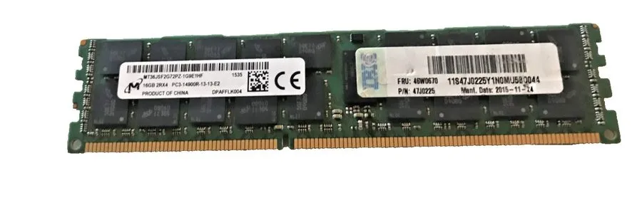 Модуль памяти Micron 16GB RAM MT36KSF2G72PZ-1G6E1HG 2RX4 PC3L-12800R-11-13-E2 EC — фото лота 1