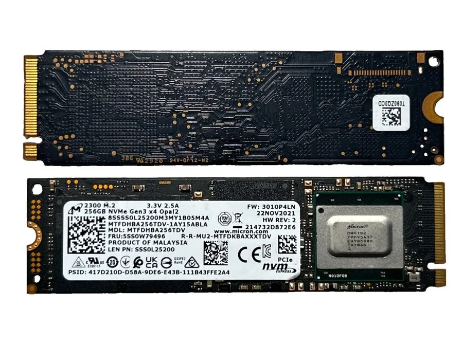 SSD-накопитель Micron 2300 MTFDHBA256TDV 256 GB PCIe Gen3 80mm SSD M02626-001