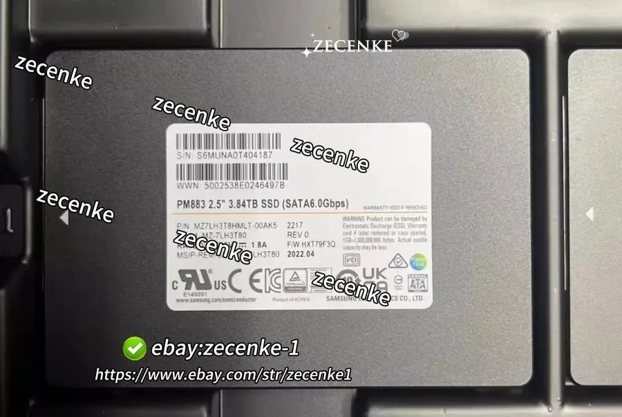 SSD-накопитель Samsung PM883 3.84TB SATA 6.0Gbps SSD Solid State Drives Product 