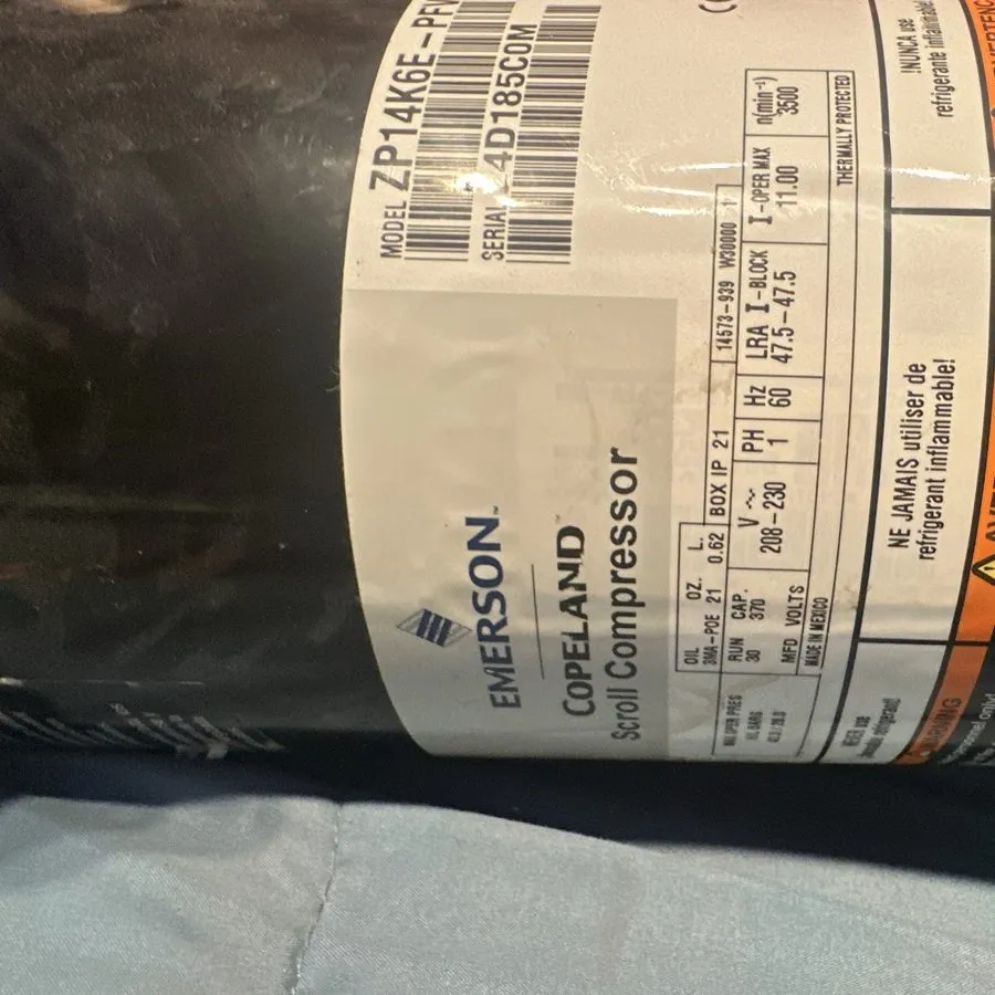 Компрессор Copeland ZP14K6E-PFV-830 14,650 BTU Scroll Compressor 208/230V 1PH