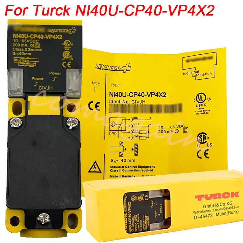 Датчик приближения TURCK NI40U-CP40-VP4X2 PROXIMITY SWITCH SENSOR 10-65VDC UNMP