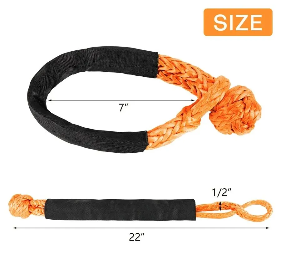 Такелажная скоба 1/2" Soft Shackle Rope Synthetic Tow Recovery Strap 38,000LBs W — фото лота 1