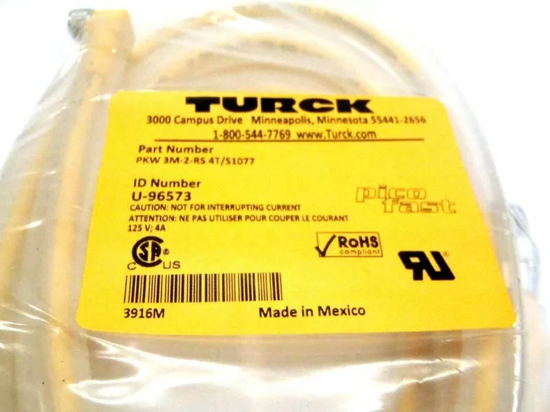 Соединительный кабель Turck PKG 3M-2-RS 4T/S1077 U-96573 2 Meter Male M12 Angled
