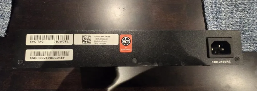 Коммутатор Dell PowerConnect 2708 8-Port Gigabit Ethernet Network Switch w/Power — фото лота 2