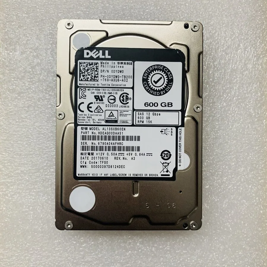 Жёсткий диск Dell 600GB 15K 2.5 Enterprise Class SAS 12Gb/s HDD 512N AL13SXB60EN