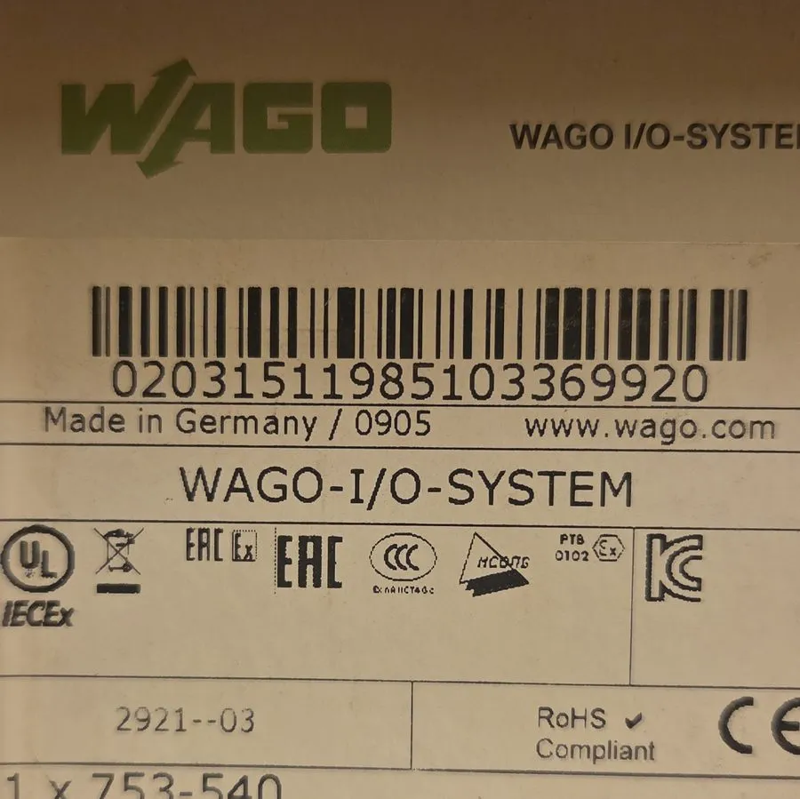 Модуль ввода-вывода Wago 753-540 DIN Rail Digital Output Module Spring Terminal 