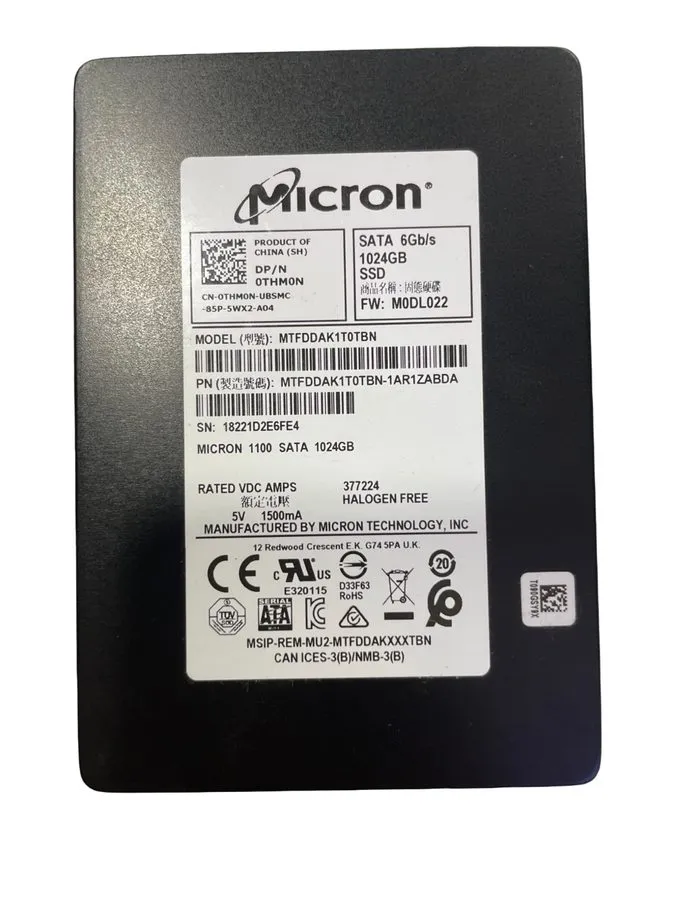 SSD-накопитель Micron 1100 MTFDDAK1T0TBN 1TB Internal SSD 2.5" SATA III 6Gbps TH