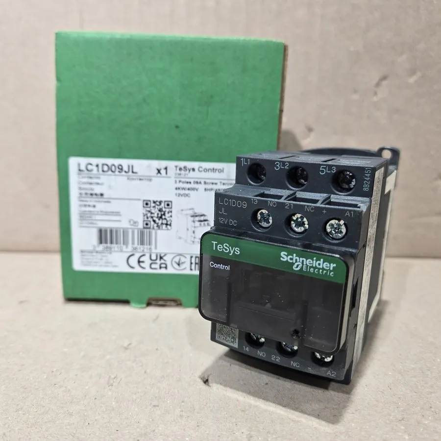 Контактор Schneider LC1D09JL TeSys Deca three-pole contactor 9 A,12V DC