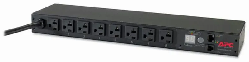 Блок розеток PDU APC AP7801 Metered Rack PDU 1U 120V 15A 8 Outlet Power Strip