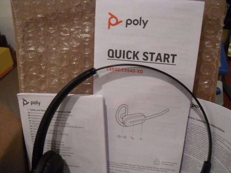 VoIP-шлюз Plantronics 85T28AA#ABA Poly Cs545/cs545-xd/wh500-xd Accs Headset 900m — фото лота 1