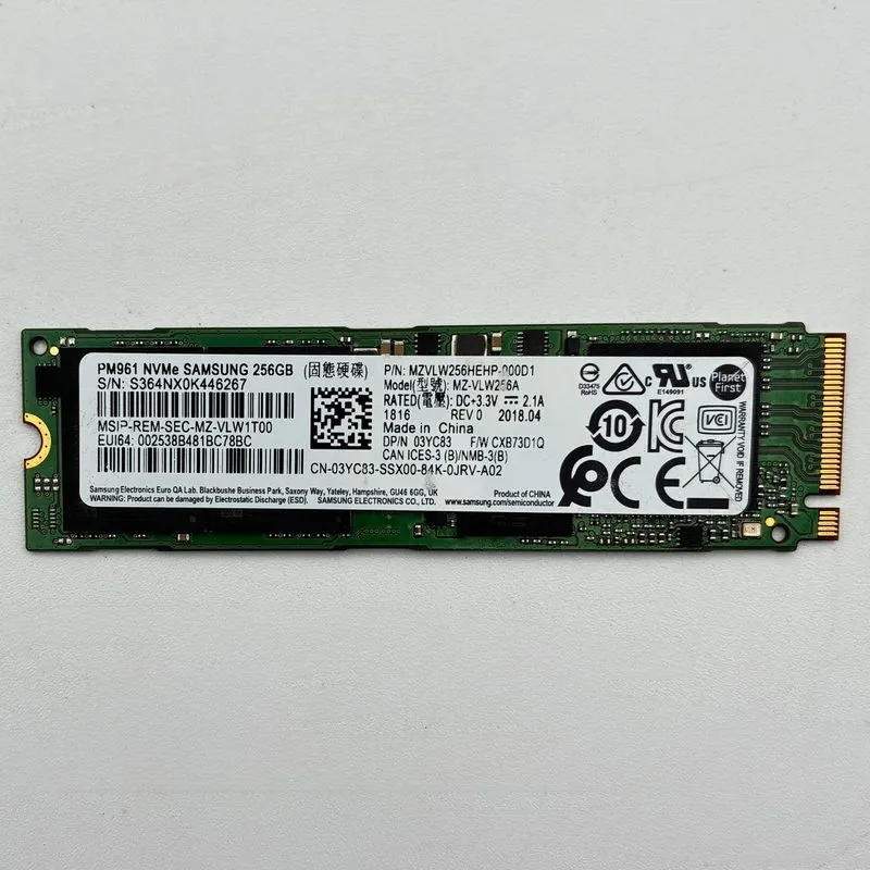 Samsung PM961 NVMe 256GB SSD