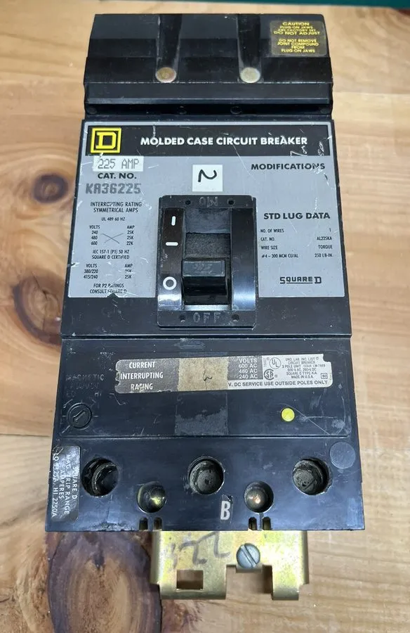 Автоматический выключатель Square D KA36225 I-Line Circuit Breaker 225 AMP 600 V