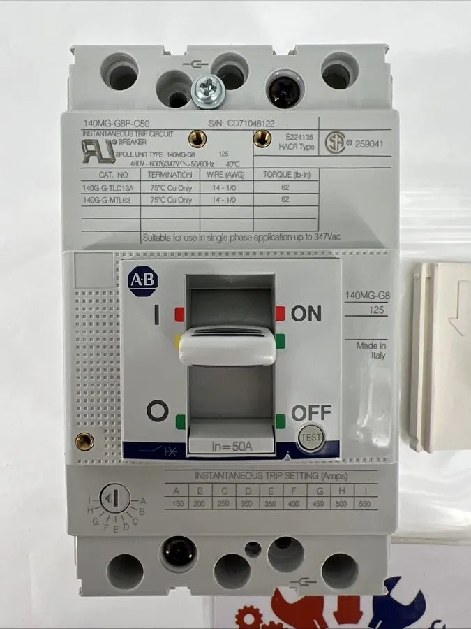 Автоматический выключатель Allen-Bradley 140MG-G8P-C50 Motor Protection Circuit  — фото лота 2