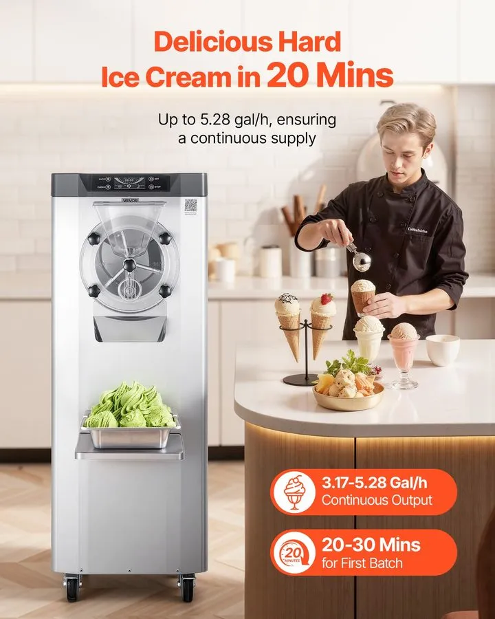 Оборудование для общепита VEVOR Commercial Hard Ice Cream Machine Frozen Gelato