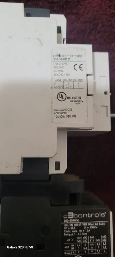 Автоматический выключатель C3 Controls 330-T25S2D25 Motor Protection Circuit Bre — фото лота 1
