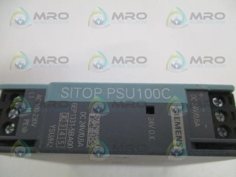 Блок питания Siemens SITOP PSU100C 6EP1331-5BA00 24VDC 0.6A DIN Rail Power Suppl
