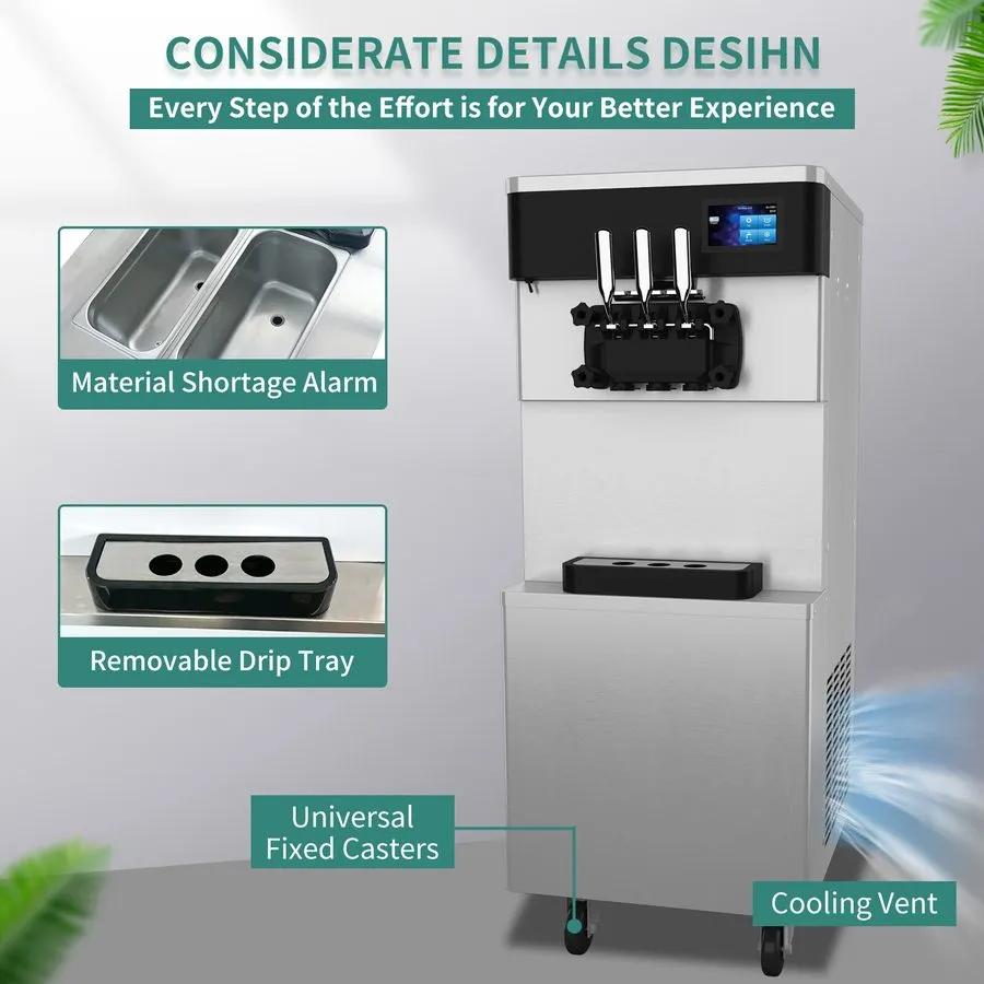 Оборудование для общепита TECSPACE 20-28L/H Commercial Soft Ice Cream Machine 22