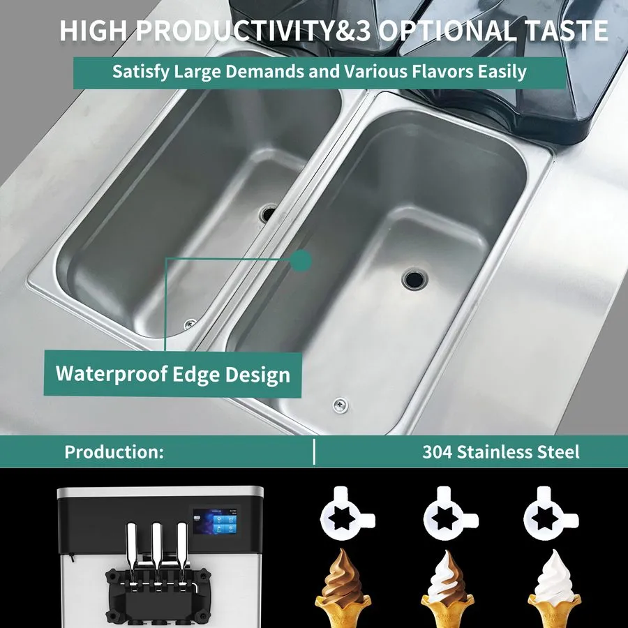 Оборудование для общепита TECSPACE 20-28L/H Commercial Soft Ice Cream Machine 22 — фото лота 2