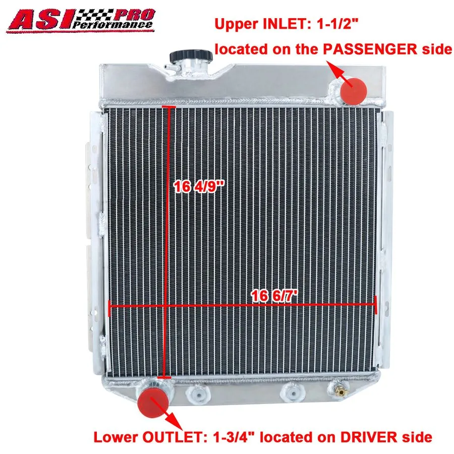 Вентилятор 4-ROW Radiator+Shroud&fan Fit 1960-65,1963 Ford Falcon/65-66 Mustang 