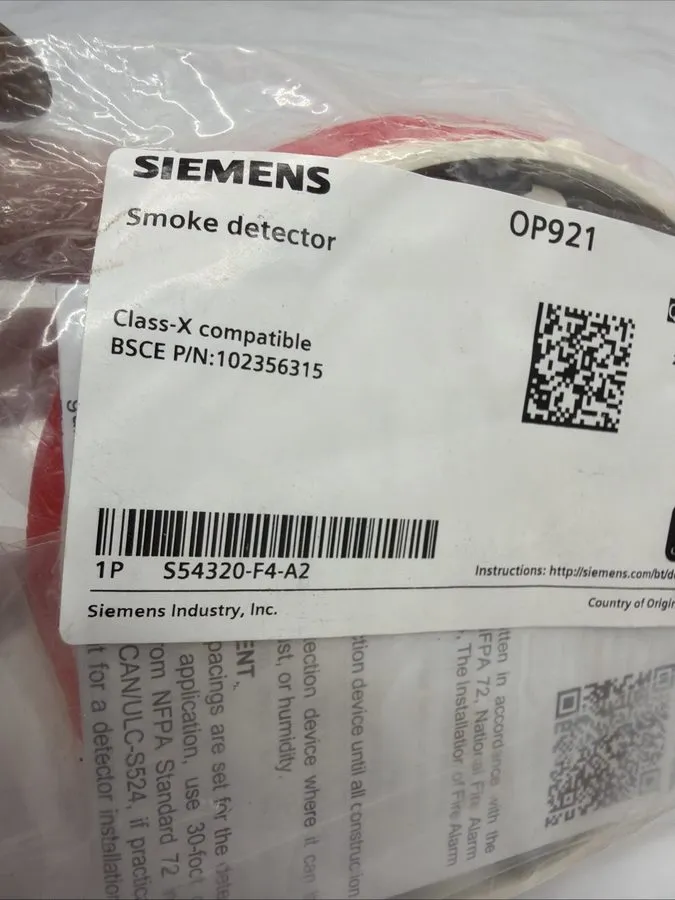Оборудование пожарной сигнализации Siemens OP921 Photoelectric Smoke Detector Ad