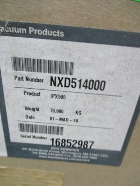 Насос IPX 500 Edwards NXD5-14-000 Dry Vacuum Pump Needs Rebuild As-Is