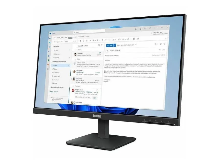 Монитор Lenovo ThinkVision S24-4e 24" Class Full HD LED Monitor 16:9 Raven Black