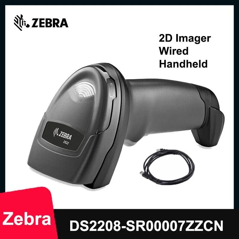 Сканер штрих-кода Zebra DS2208-SR00007ZZCN 1D/2D USB Corded Handheld Barcode Sca — фото лота 1