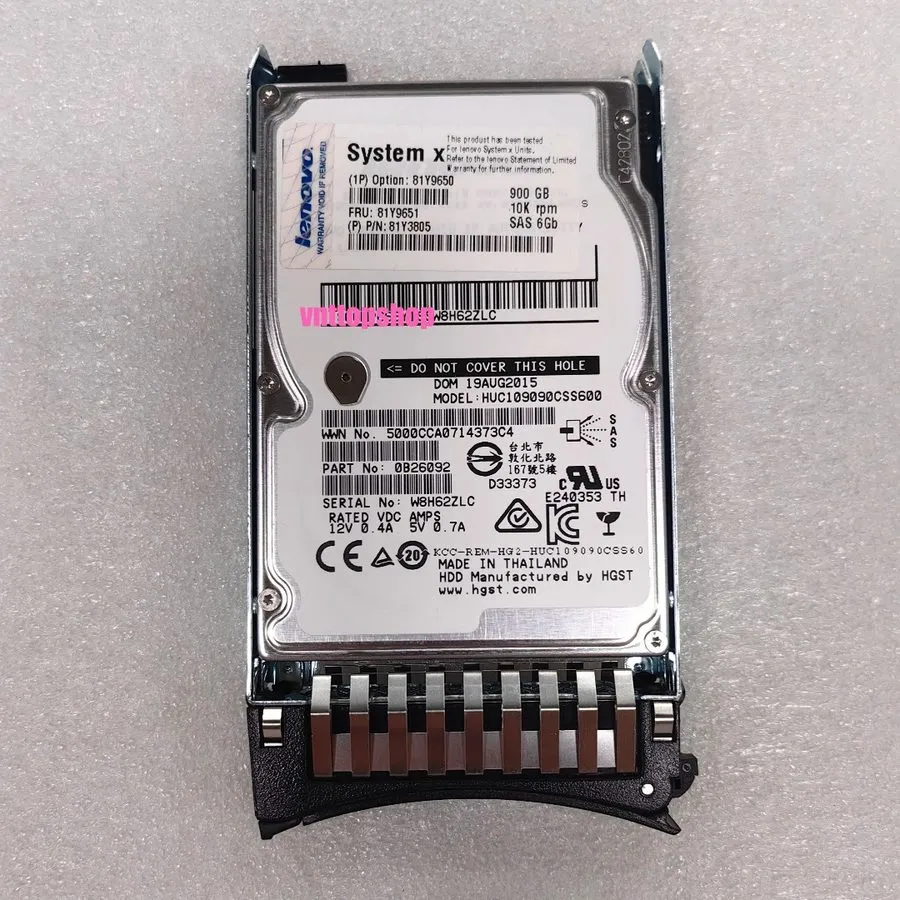 Жёсткий диск IBM 81Y9651 900GB 81Y3805 10K 81Y9650 6Gbps SAS 2.5" SFF HS HDD Har