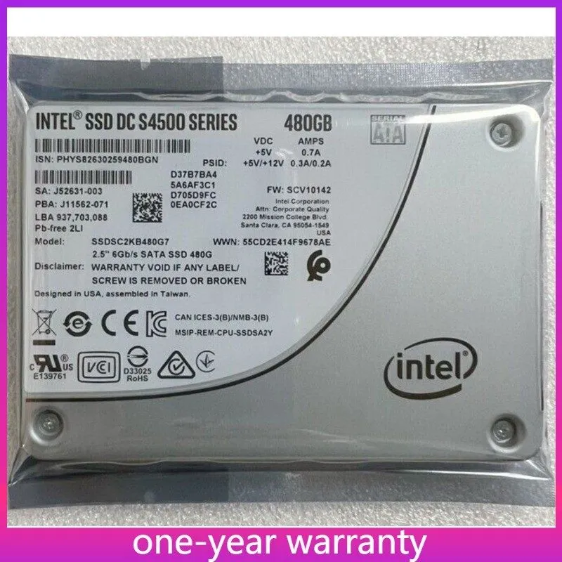 SSD-накопитель Intel DC S4500 480GB SATA 6Gb/s 2.5" Internal SSD SSDSC2KB480G7 1