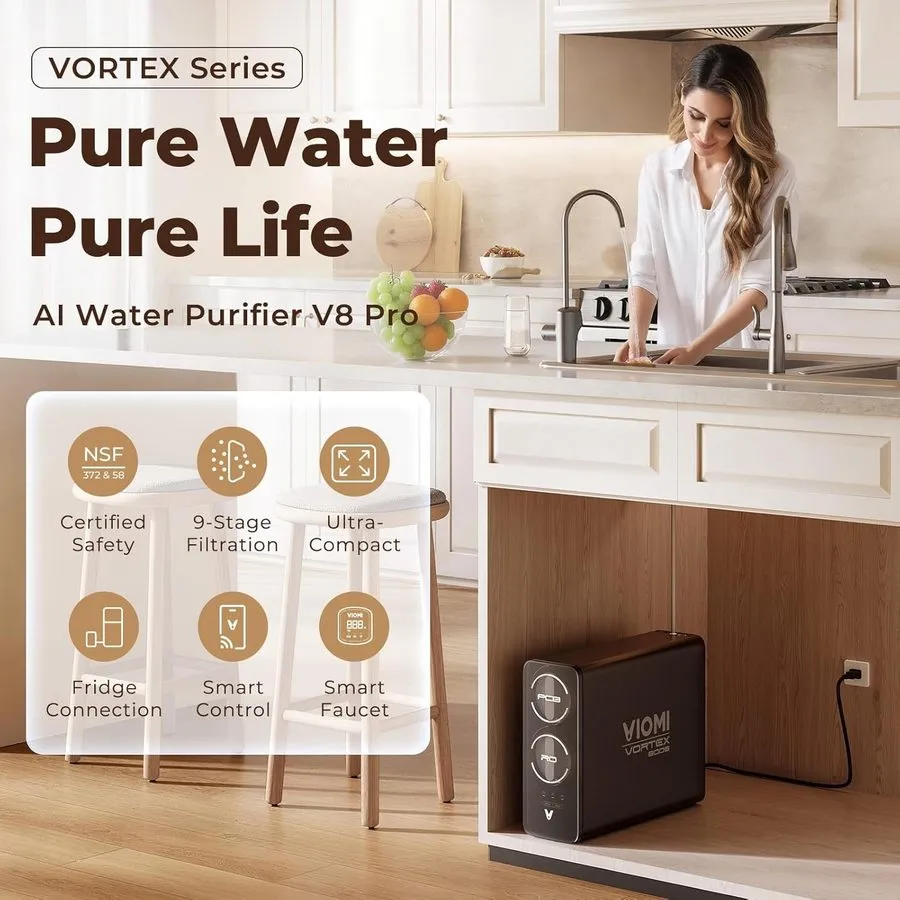 Насос 800GPD RO Water Filter Reverse Osmosis System 8 Stage 3:1 Pure to Drain