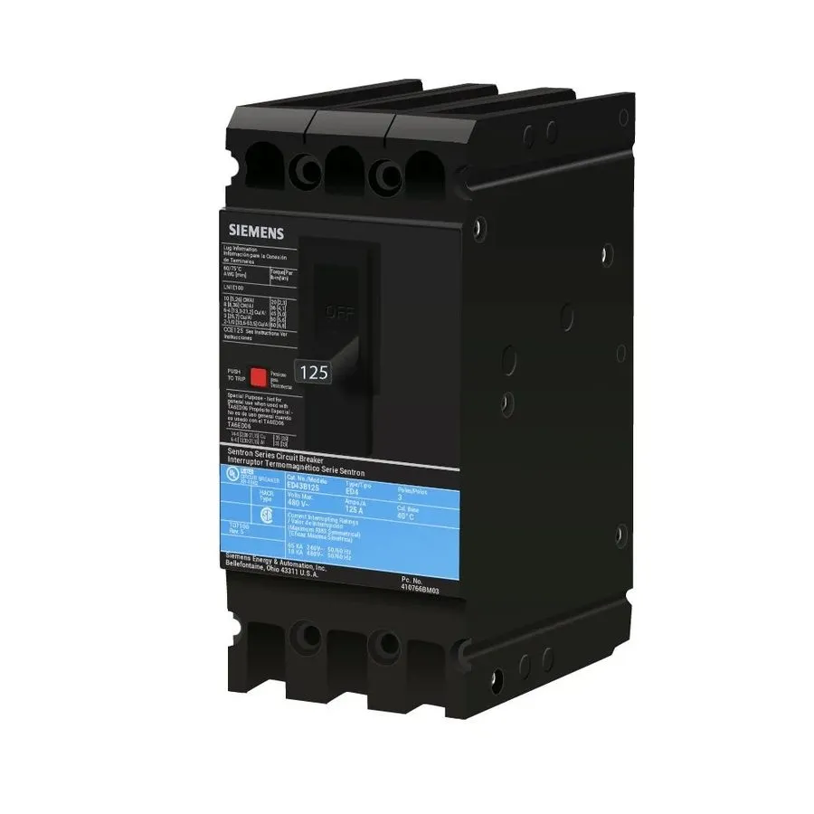 Автоматический выключатель Siemens Sentron Series 3 pole circuit breaker 125A 48