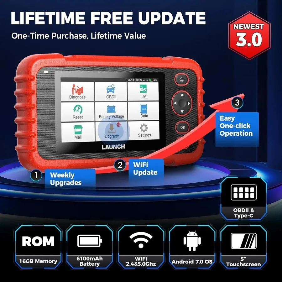 Диагностический сканер 2026 Launch CRP129X OBD2 Car Scanner Engine ABS SRS SAS D