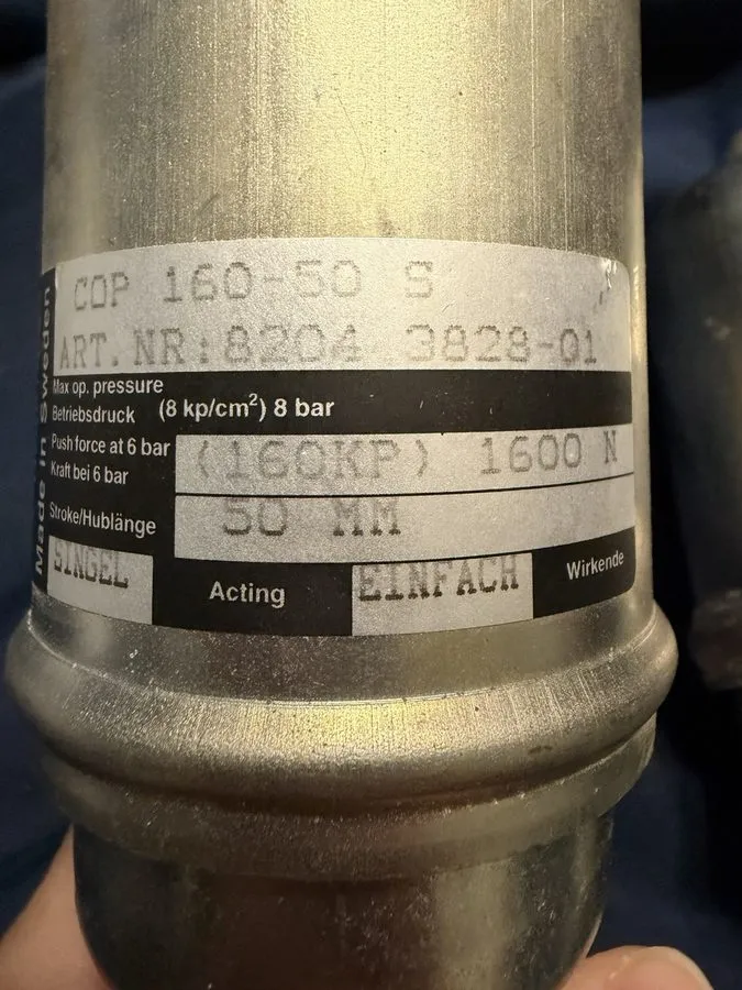 Пневмоцилиндр Parker Pneumatic Cylinder COP 160-50 S 50mm Stroke Art Nr 8204 302 — фото лота 1