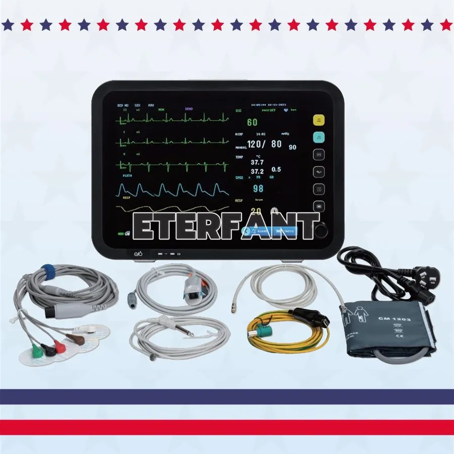 Электрокардиограф ETERFANT YK8000C 12 Inch Patient Monitor Vital Sign ECG/NIBP/S