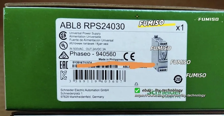 Блок питания ABL8RPS24030 Schneider DIN Rail Mount Power Supply 72W 3A 24VDC&lh