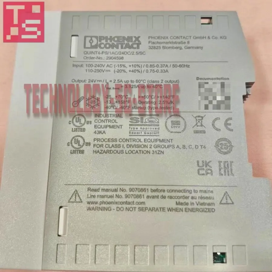 Блок питания Phoenix Contact QUINT4-PS/1AC/24DC/2.5/SC 2904598 Power Supply