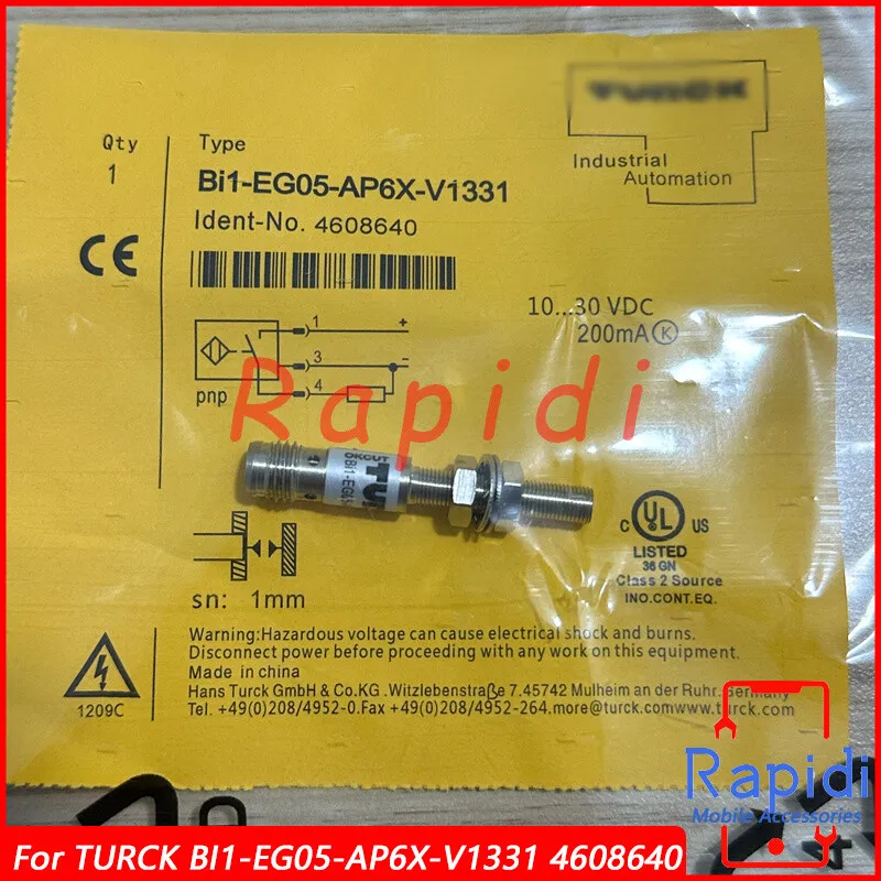Датчик приближения Turck BI1-EG05-AP6X-V1331 Inductive Proximity Sensor 10-30VDC