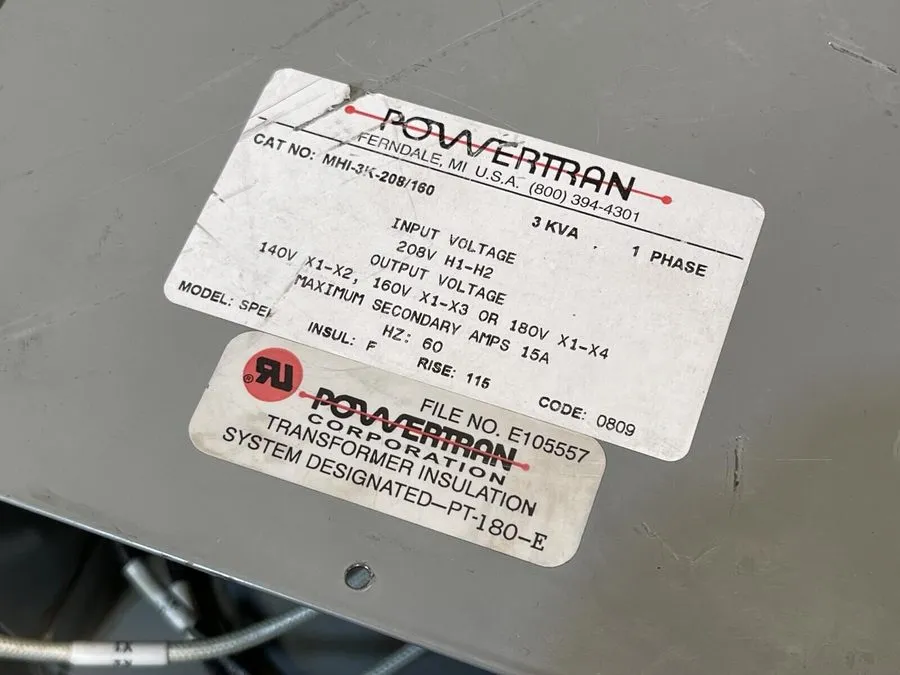 Трансформатор Powertran MHI-3K-208/160 Isolation Transformer 3 KVA 208 V to 140/ — фото лота 2